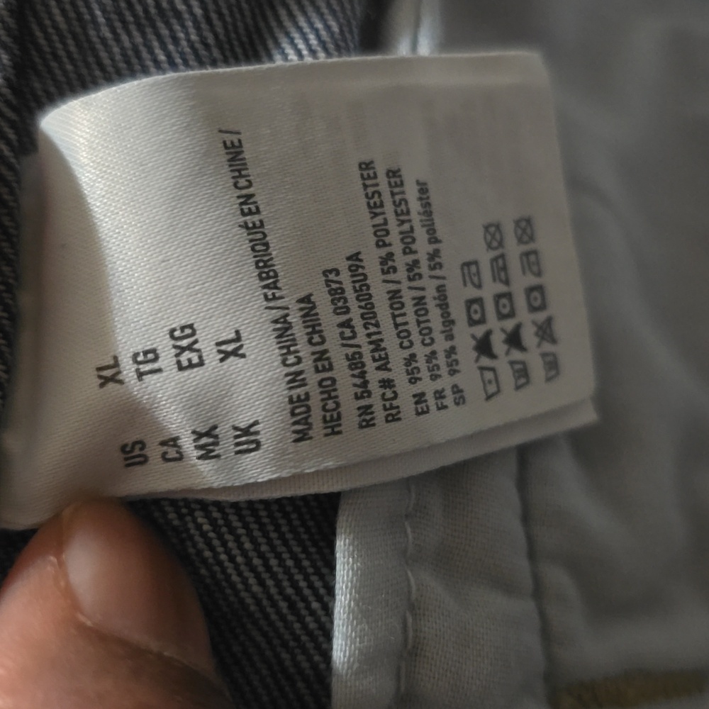 American Eagle Denim Medium Wash Botton Front Long Sleeve Blue Jacket XL - Picture 9 of 9